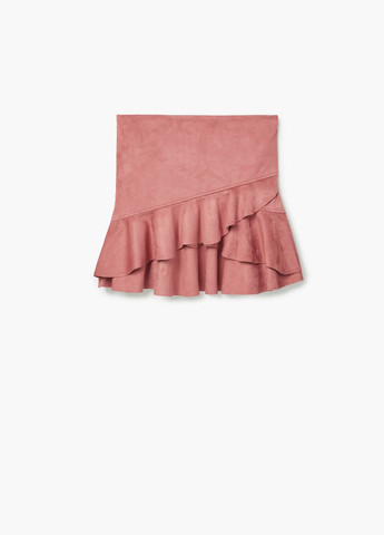 Темно-розовая кэжуал однотонная юбка Mango