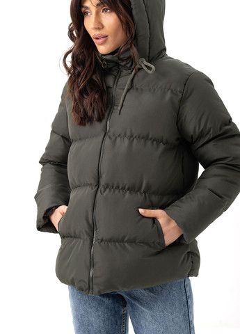 Оливковая (хаки) зимняя куртка эрмина хакки Emass