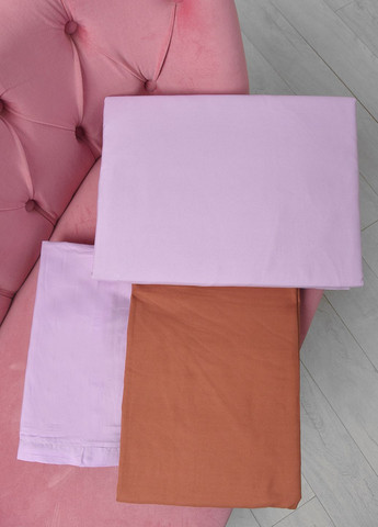 Комплект постільної білизни коричнево-фіолетового кольору євро Let's Shop (267735888)