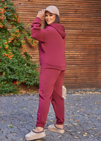 Жіночий спортивний костюм із тринитки колір бордо р.48/50 442337 New Trend (265014221)