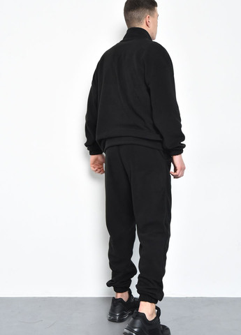 Черный зимний спортивный костюм мужской флисовый черного цвета размер 46-48 брючный Let's Shop