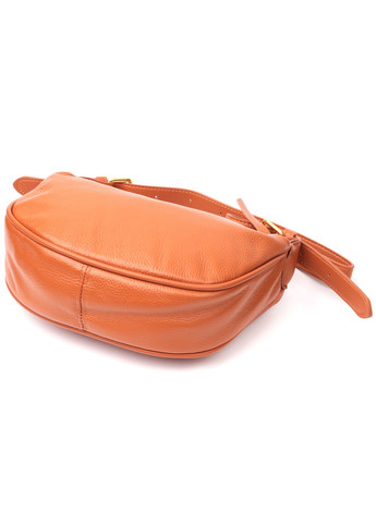 Полукруглая женская сумка с одной плечевой лямкой из натуральной кожи 22370 Коричневая Vintage (276457571)