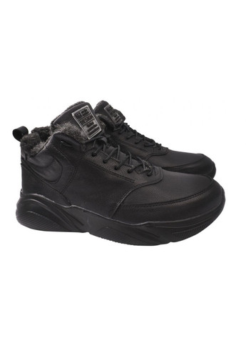 Чорні кросівки чоловічі натуральна шкіра, колір чорний Visazh 163-21ZHS