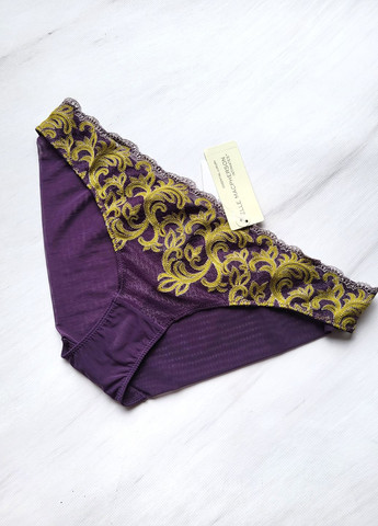 Трусики жіночі з вишивкою Фіолетові No Brand (268467460)