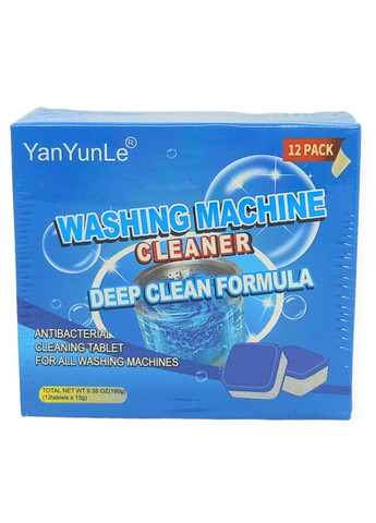 Таблетки для пральної машини очисні антибактеріальні 12 шт. у пакуванні YanYunLe No Brand (259925467)