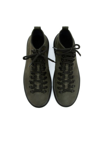 Хаки осенние ботинки мужские демисезонные maksym из нубука хаки Oldcom