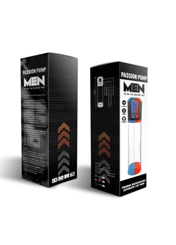 Автоматична вакуумна помпа Passion Pump Red, LED-табло, перезаряджувана, 8 режимів Men Powerup (258261906)