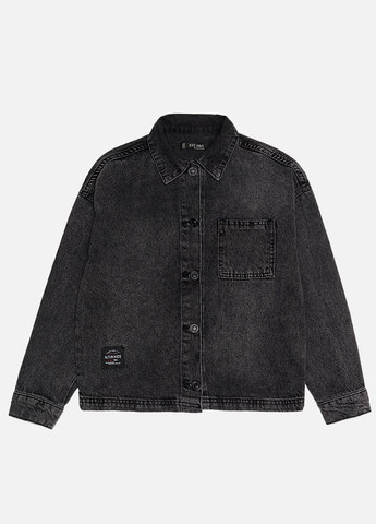 Темно-серая демисезонная джинсовая куртка для девочки цвет темно-серый цб-00224966 Altun