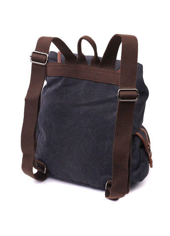 Текстильний рюкзак що закривається клапаном на магніт 22151 Чорний Vintage (267948741)