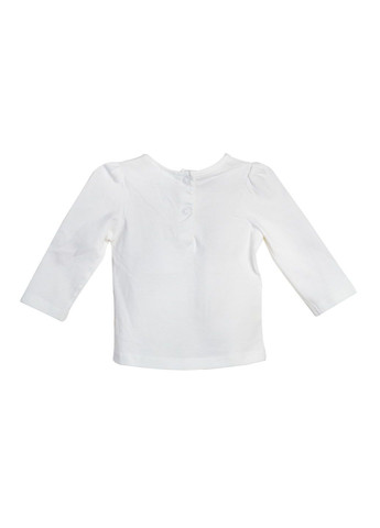 Белая демисезонная детская футболка с длинным рукавом на девочку 62 белая Baby