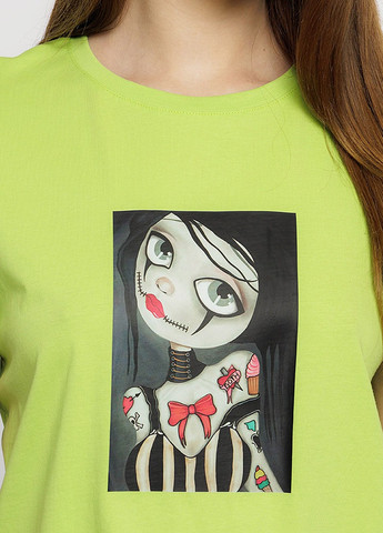 Салатовая летняя жіноча футболка регуляр цвет салатовый цб-00219314 So sweet