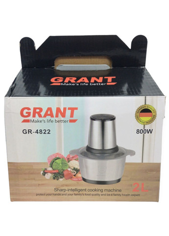 Комбайн кухонний блендер із металевою чашею подрібнювач м'ясорубка з двоярусним лезом електричний GRANT No Brand (266915494)