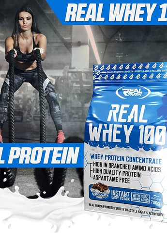 Протеин Real Whey 100 700g (Cookies) Real Pharm (275657537)
