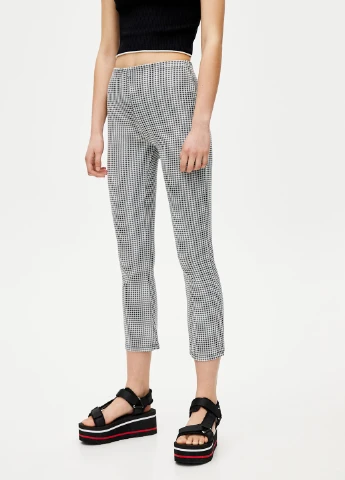 Штани,білий-чорний в клітку, Pull & Bear (256787628)