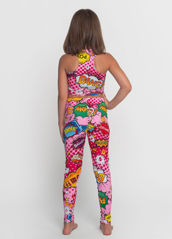 Комплект лосини і топ для дівчинки рожевий спортивний костюм для гімнсатики та танців Total Pro fitness (276534301)