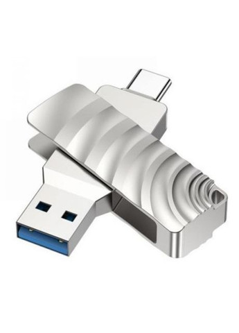 Флеш накопичувач 128Гб (флешка для телефону, USB 3.0, Type-C, металевий корпус) - Сірий Borofone bud3 (266423383)