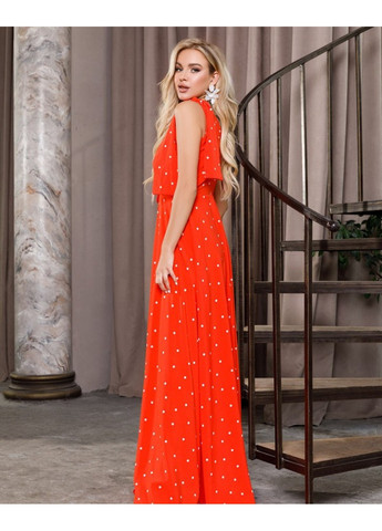 Помаранчева вечірня сукня 12625 помаранчевий ISSA PLUS