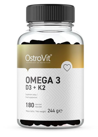 Omega 3 D3 + K2 180 Caps Ostrovit (258499145)