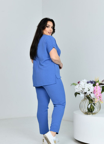 Женский прогулочный костюм двойка цвет голубой р.50 432233 New Trend (258685875)