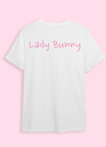 Біла футболка біла "bunny the best in pink" Lady Bunny