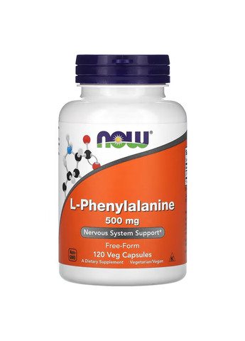 Л-Фенилаланин, L-Phenylalanine 500 мг - 120 капсул Now Foods (269461839)