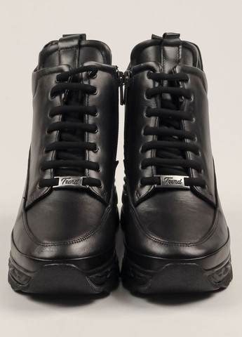 Осенние ботинки на танкетке phany черные кожаные Guero