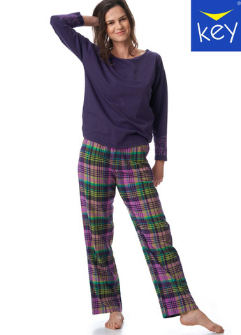 Фіолетова піжама жіноча xl mix принт lns 410 b23 Key
