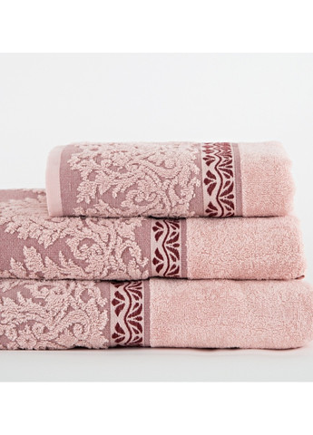 Irya полотенце jakarli - vanessa pembe розовый 90*150 орнамент розовый производство - Турция