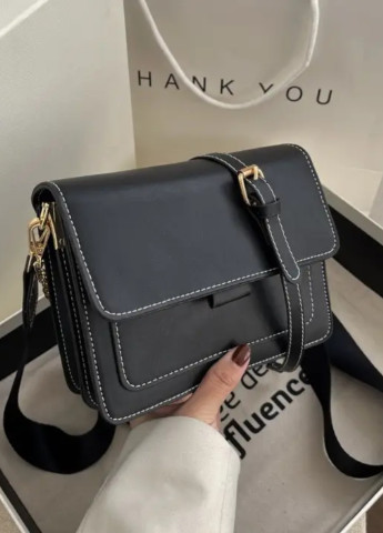 Женская классическая сумка кросс-боди через плечо черная No Brand (257007432)