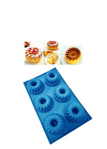 Форма силиконовая на планшете для выпечки кексов и маффинов 28.3 x 17.2 см Profsil (259591984)