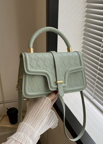 Женская сумка 4354 кросс-боди зеленая No Brand (276535267)