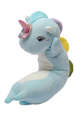 Мягкая игрушка подушка Единорог-батон плюшевая 90 см Голубой No Brand (261763695)