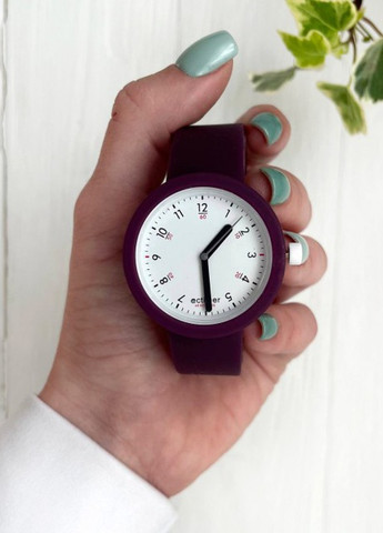 Женские силиконовые часы-конструктор actimer, бордовый ремешок, циферблат Black time More (257986097)