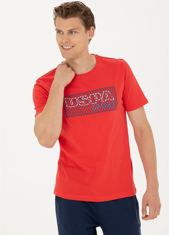Красная футболка-футболка u.s/ polo assn. мужская для мужчин U.S. Polo Assn.