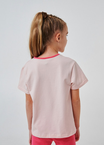 Світло-бежева футболка кремово-рожевий Smil