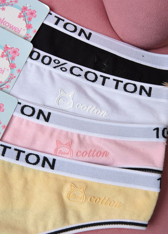 Набор женских стринг хлопковых 4 шт Let's Shop (276456798)