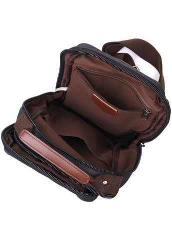 Оригинальная мужская сумка через плечо из плотного текстиля 22192 Черный Vintage (267932168)