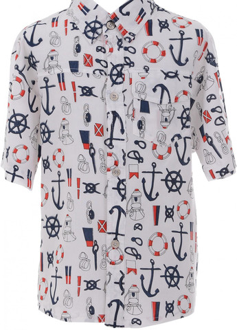 Серая футболки сорочки дитяча сорочка з морським принтом (51022) Lemanta
