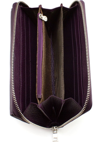 Женский кошелек-клатч из натуральной кожи на молнии с ремешком на запястье 19,5х11 6054-11(17074) Фиолетовый Marco Coverna (259752547)