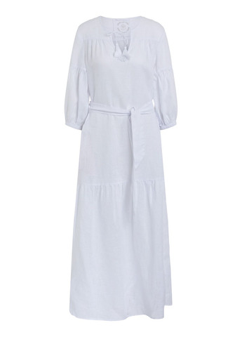 Белое кэжуал женское платье белый а-силуэт Oui