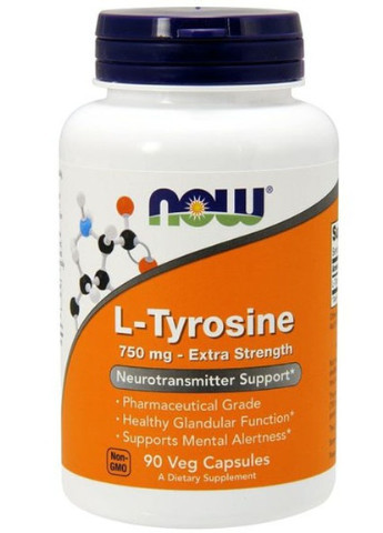 L-Tyrosine 750 mg 90 Veg Caps Now Foods (256719177)