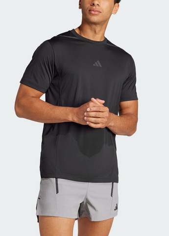 Черная футболка designed for training adistrong workout adidas