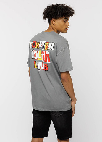 Графітова чоловіча футболка оверсайз колір графіт цб-00219869 TROY Life