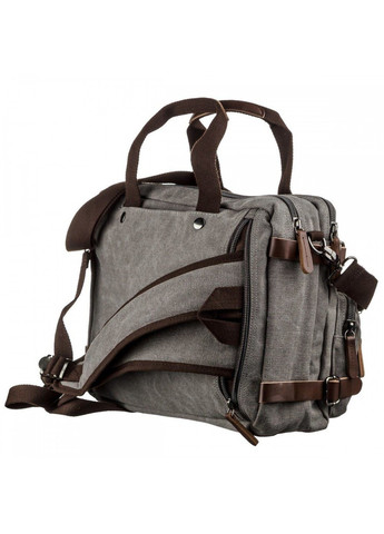 Мужская текстильная серая сумка-рюкзак 20145 Vintage (262523901)