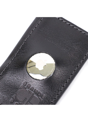 Картхолдер унісекс з тримачем для Apple AirTag з натуральної шкіри 11607 Чорний Grande Pelle (267507181)