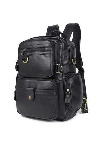 Кожаный мужской рюкзак jd7042a Черный John McDee (272597007)