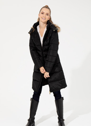 Чорна куртка тепла жіноча U.S. Polo Assn.