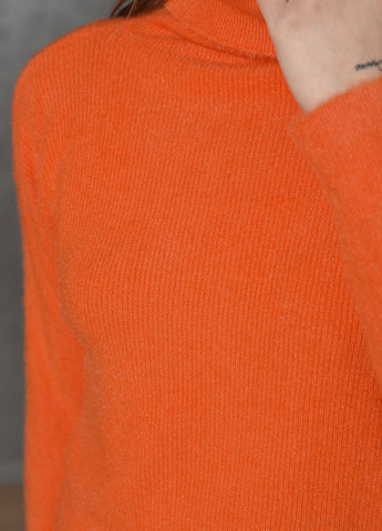 Помаранчевий демісезонний светр жіночий помаранчевого кольору розмір 44 джемпер Let's Shop