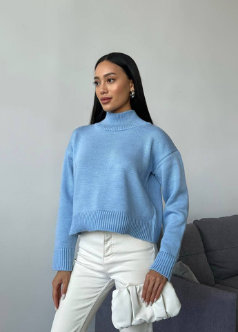 Жіночий яскравий светр колір блакитний р.42/46 443571 New Trend (266901790)