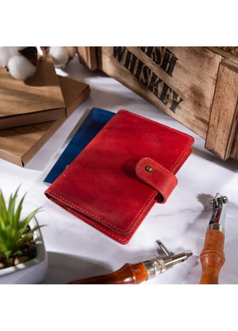 Обложка для паспорта из кожи PB-03S/1 Shabby Alga Темно-зеленый Hi Art (268371345)